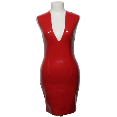 Kjole (Rød) fra Lucy Wang Elastan, Polyester, Polyurethan