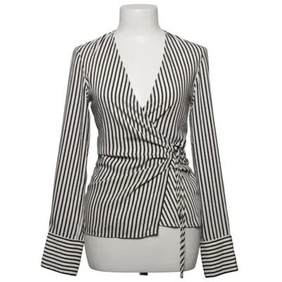 Wrap blouse (Black, White) from H&M Modern Classic Polyester