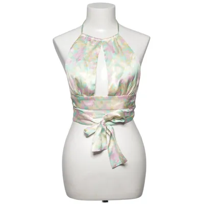 Halterneck top (Grøn, Gul, Pink) fra Double Crazy Polyester
