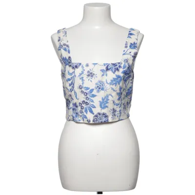 Crop top (Blå, Vit) från Mango Bomull, Polyamid, Polyester, Viskos