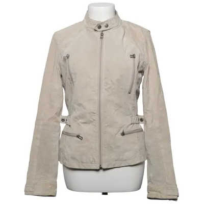 Leren jack (Beige) van Trend One Leer, Polyester
