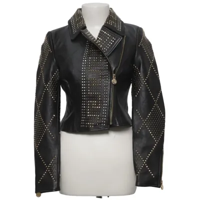 Bikerjacka (Svart) från Versace for H&M Skinn, Polyester