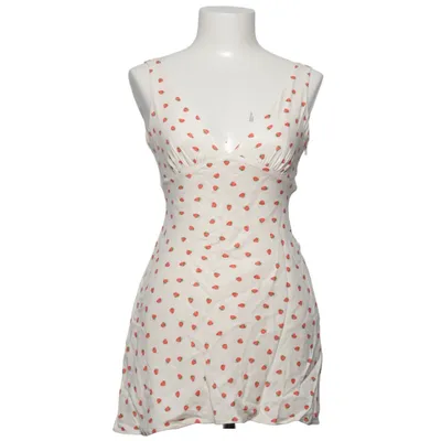 Jurk (Wit, Rood) van Zara Polyester, Viscose