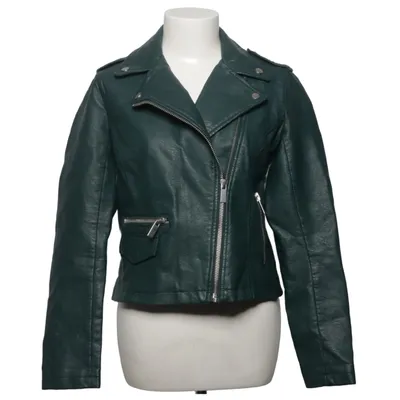 Biker jacket (Green) from New York & Company Polyester, Polyurethane