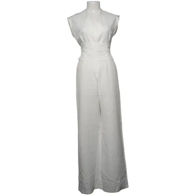 Jumpsuit (White) Cotton, Polyester