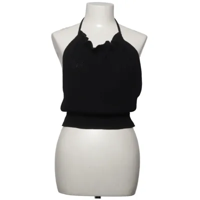 Halter neck top (Black) from Mango Cotton, Polyamide, Polyester