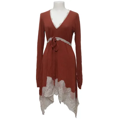 Dress (Brown, Beige) from Branting Elastane, Polyester, Viscose