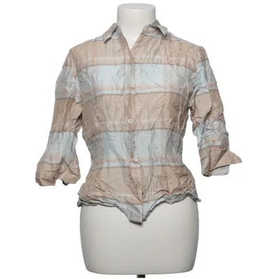 Hemd (Beige, Blau) Seide