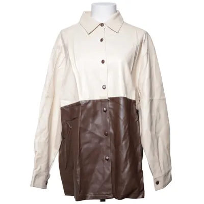 Skjortejakke (Beige, Brun) fra Nasty Gal Bomuld, Polyurethan