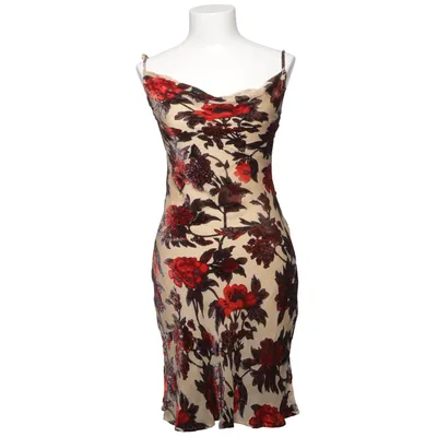 Jurk (Beige, Rood, Bruin) van Rat & Boa Polyester, Zijde