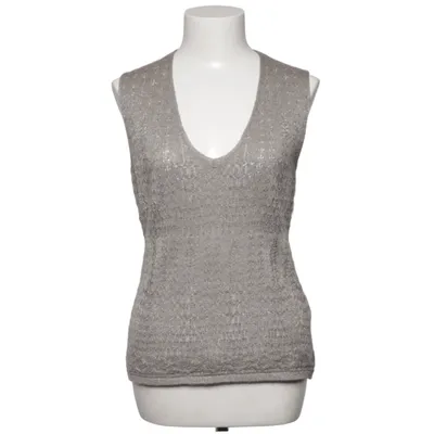 Pull sans manches (Gris) de Bisón Laine de mouton, Mohair, Polyamide, Polyester