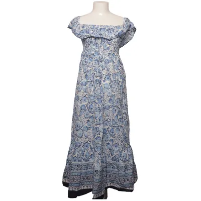 Maxi dress (Blue, White) from Zara Cotton