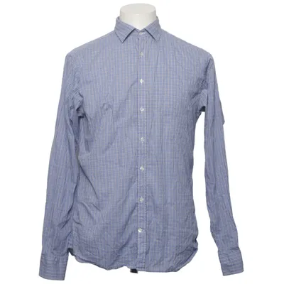 Shirt (Blue, White) from The Shirt Factory Cotton