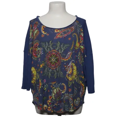 Top (Blue, Multicolored) from Desigual Elastane, Viscose