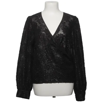 Wrap blouse (Black) from Moves Polyester
