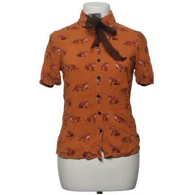 Korte mouwen shirt (Oranje, Rood) van Hell Bunny Viscose