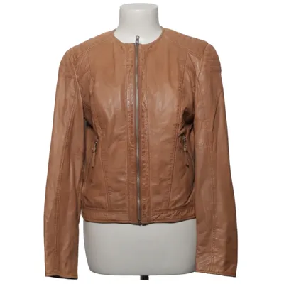 Leren jack (Bruin) van Saki Polyester