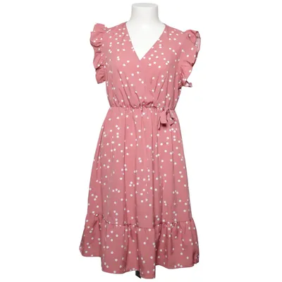 Wrap dress (Pink, White) from PatPat Polyester