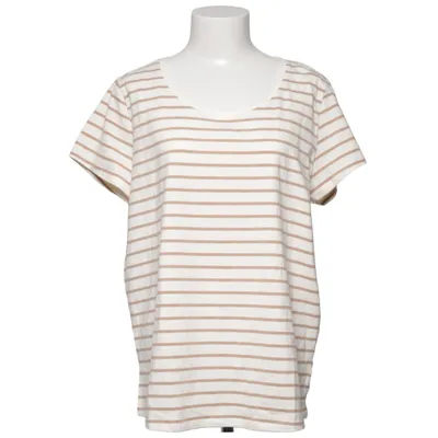 T-shirt (Beige, Brun) fra Gina Bomuld, Elastan, Polyester