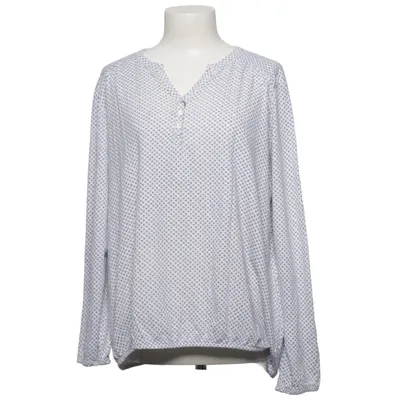 Blouse (White, Blue) from Woman by Tchibo Cotton, Viscose