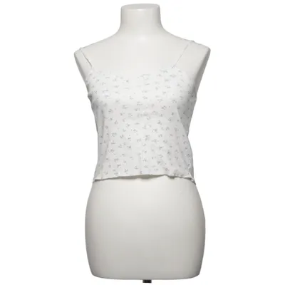 Crop top (White, Blue) from Oysho Cotton