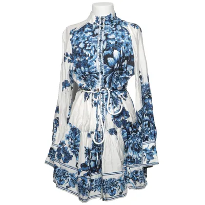 Klänning (Blå, Vit) från H&M Polyamid, Viskos