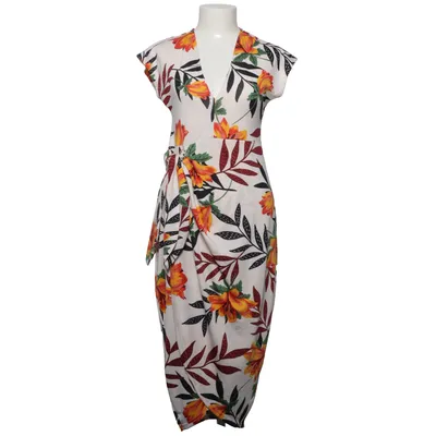 Robe portefeuille (Blanc, Multicolore) de Sfera Collection Élasthane, Polyester