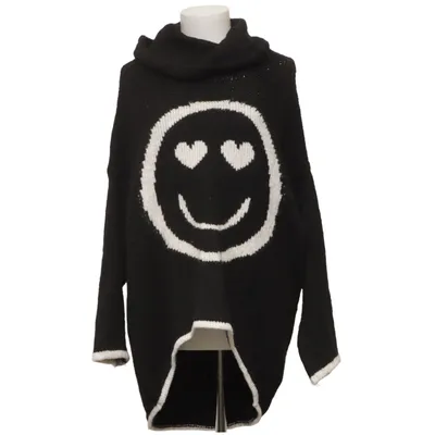 Sweater (Black, White) from Sweet Lover Acrylic, Polyester, Viscose, Wool