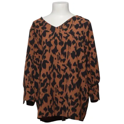 Blouse (Brown, Black) from ONLY Carmakoma Elastane, Polyester