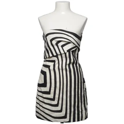 Dress (Black, White) from Zara Cotton, Linen