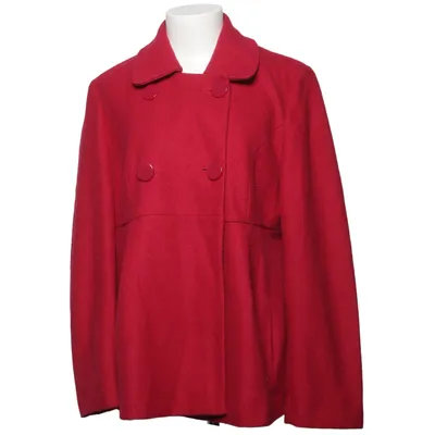 Frakke (Rød) fra George Polyester, Uld