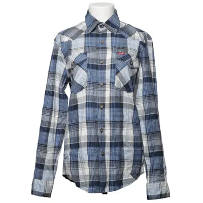 Flanellskjorta (Blå, Vit, Grå) från Wrangler Bomull, Elastan, Polyester