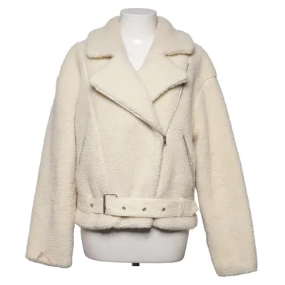 Veste de motard (Beige) de Hannalicious x NA-KD Fausse fourrure, Polyester