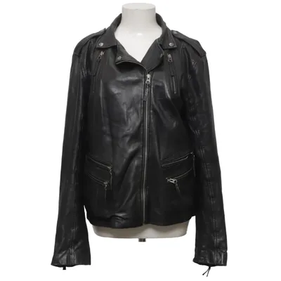Bikerjacka (Svart) från MDK Bomull, Skinn, Polyester