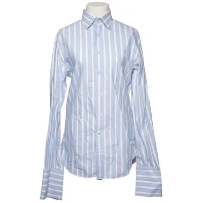 Shirt (Blue, White) from The Shirt Factory Cotton