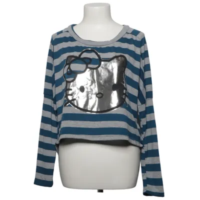 T-shirt à manches longues (Bleu, Gris) Élasthane, Polyester, Viscose
