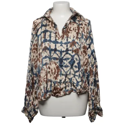 Blouse (Blue, Brown, White) from Aroma Silk, Viscose