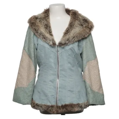 Shearling jacket (Blue, Brown) from Repeat Acrylic, Metallic fiber, Polyester