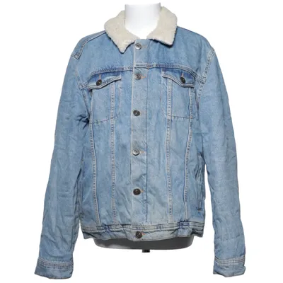 Fodrad jeansjacka (Blå, Vit) från BDG Akryl, Bomull, Pälsimitation, Polyester