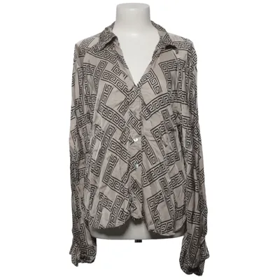 Blouse (Beige, Zwart) van Staji Zijde, Viscose