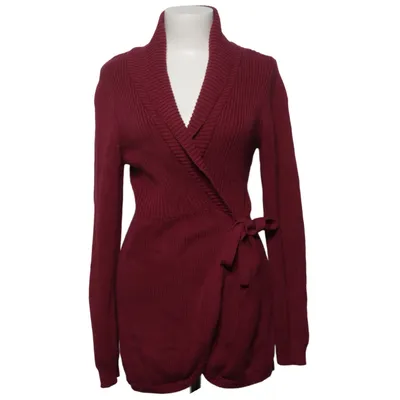 Cardigan cache-cœur (Rouge) de Havana Knitwear Collection Coton