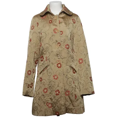 Manteau (Beige, Rouge, Multicolore) de Miss H. Acrylique, Coton, Polyester, Viscose