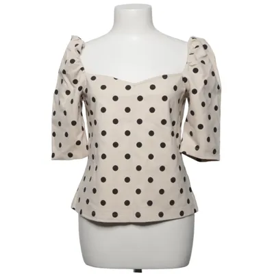Blouse (Beige, Zwart) van H&M Viscose, Polyamide, Elastaan