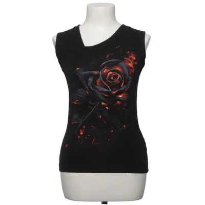 Top (Black, Red) from Spiraldirect Elastane, Viscose