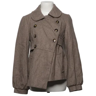 Skepparkavaj (Brun) från Topshop Polyamid, Polyester, Ull