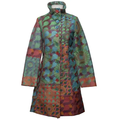 Frakke (Flerfarvet) fra Desigual Acetat, Bomuld, Polyester