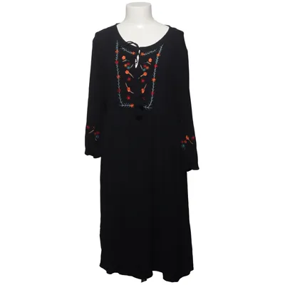 Dress (Black, Multicolored) from Usha Polyester, Viscose