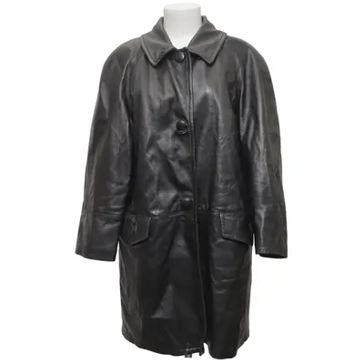 Ledermantel (Schwarz) von Conbipel Leder, Viskose