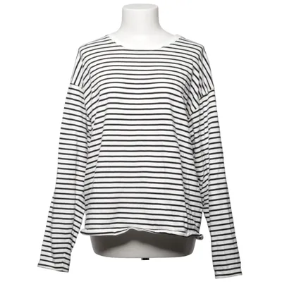 Lange mouwen shirt (Wit, Zwart) van Pull & Bear Katoen