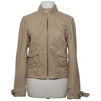 Læderjakke (Beige) fra Steffen Schraut Læder, Polyester